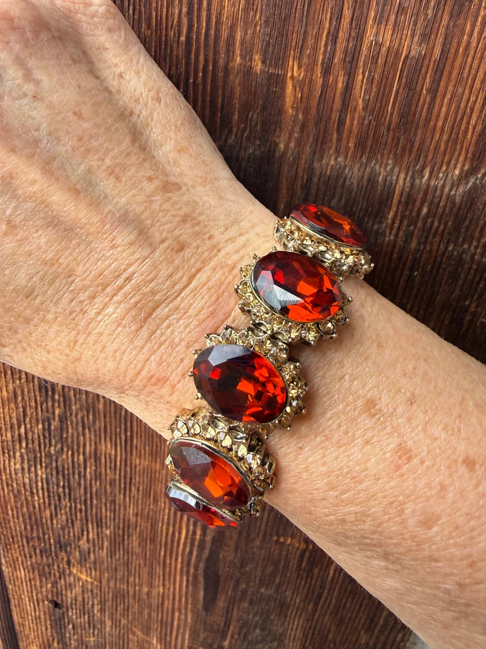 Amber Righteous Gemstone stretchy bracelet