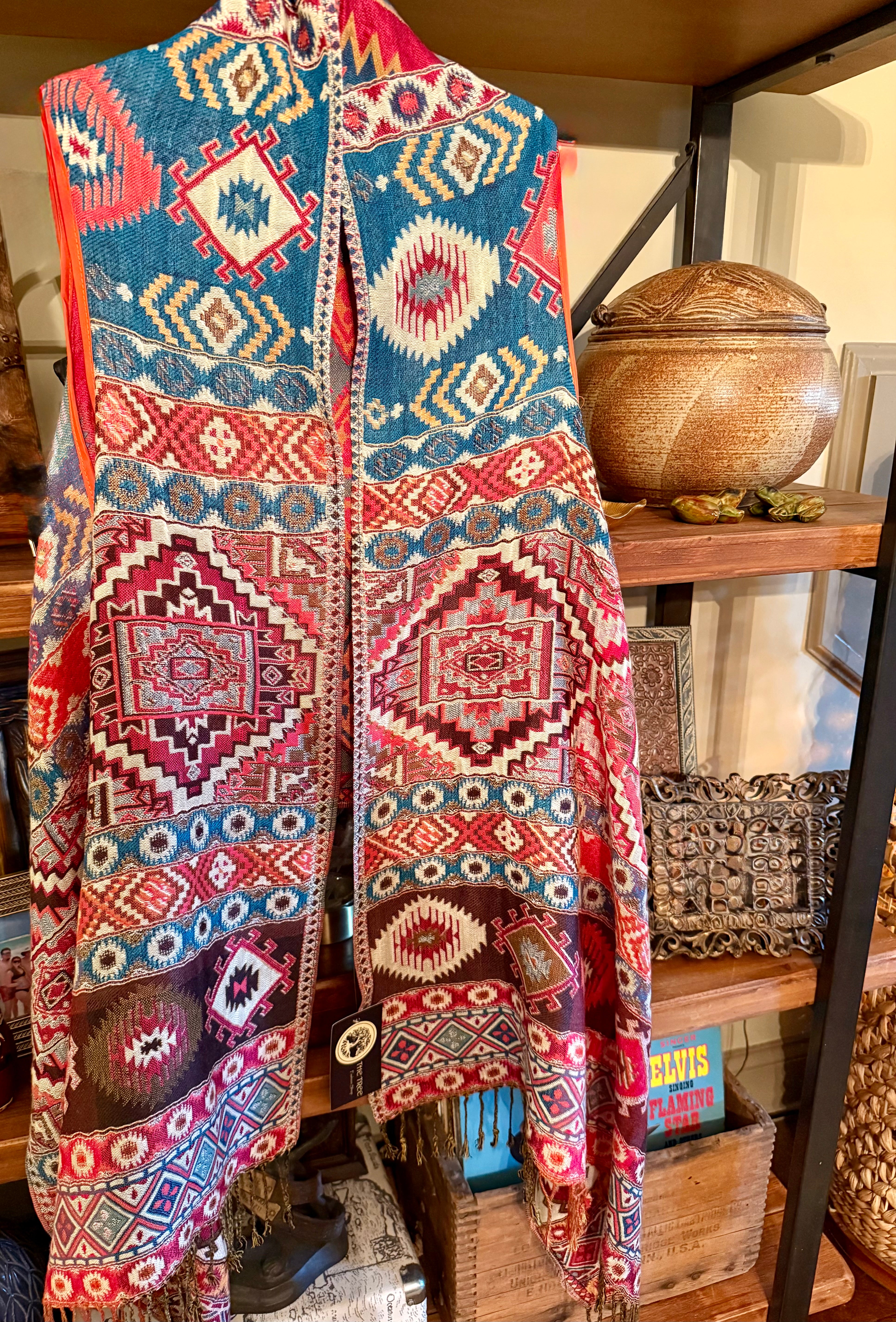 Aztec Colorful Printed Flowy Vest