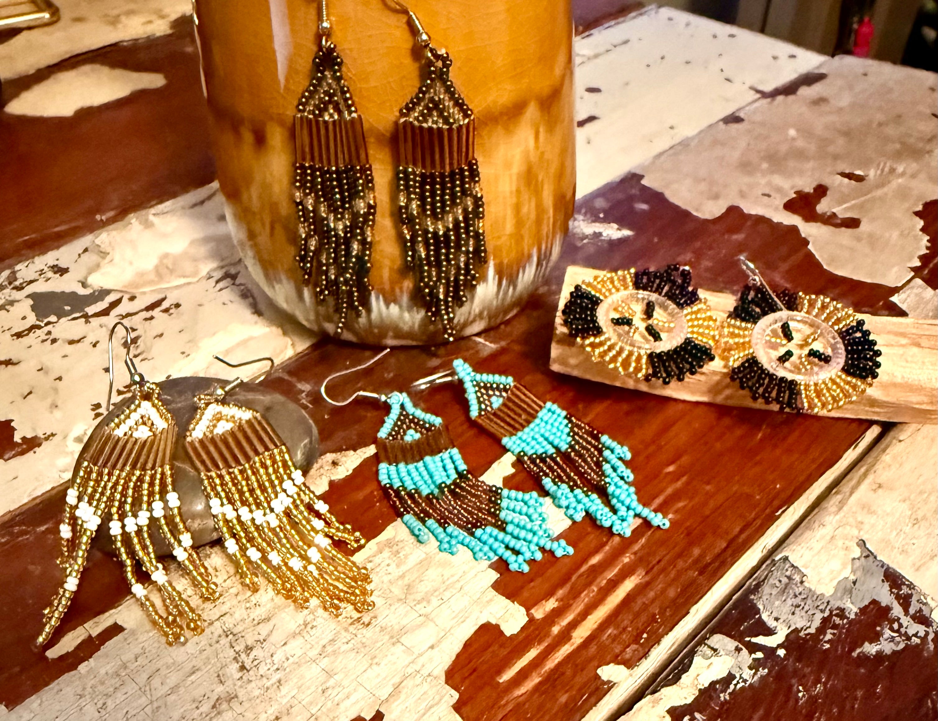 Handcrafted African Beaded Earrings