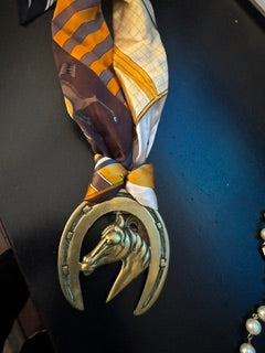 EKD - Scarf Necklace with Brass Pendant