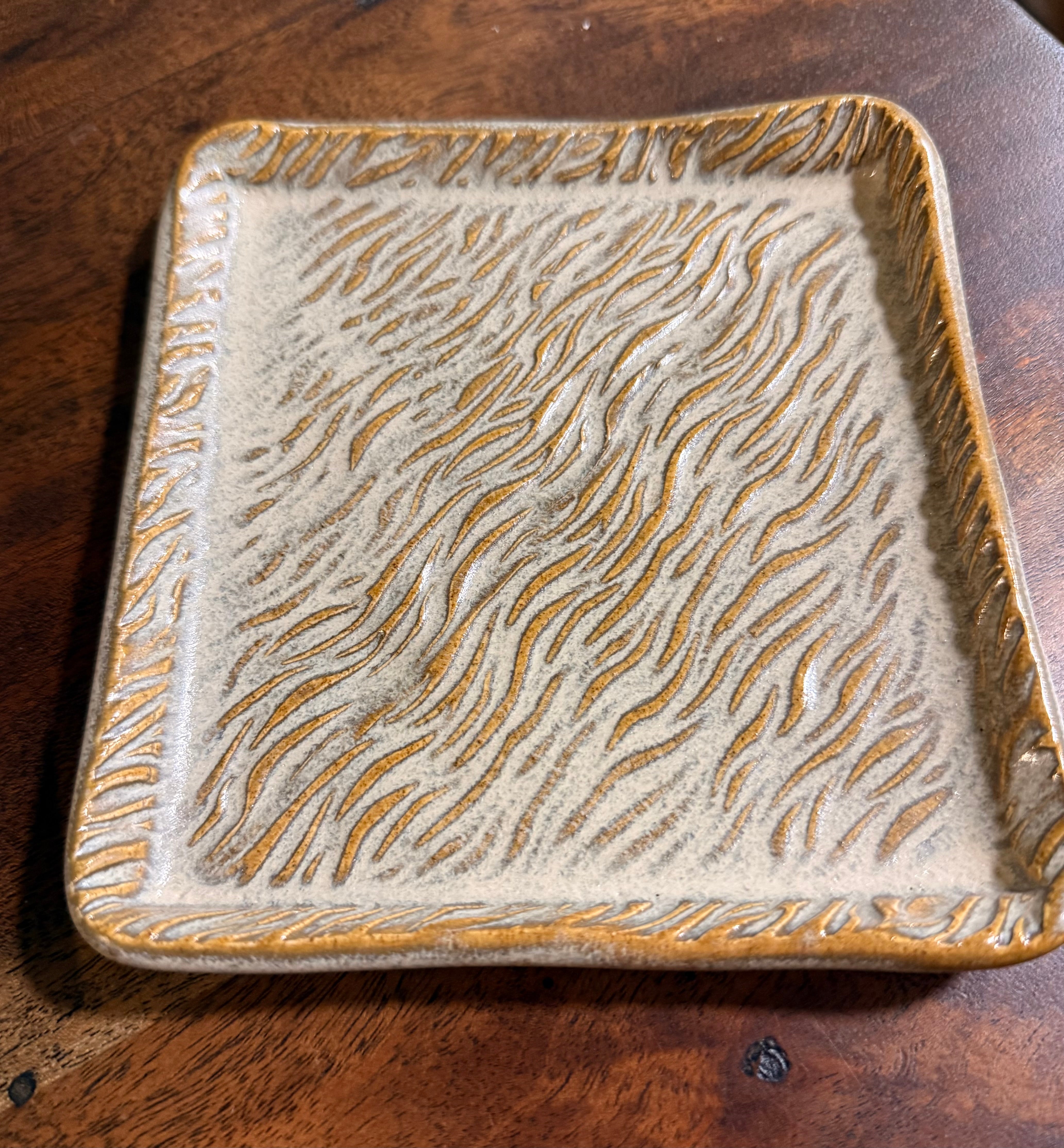 Handmade Ceramic Textured Tray