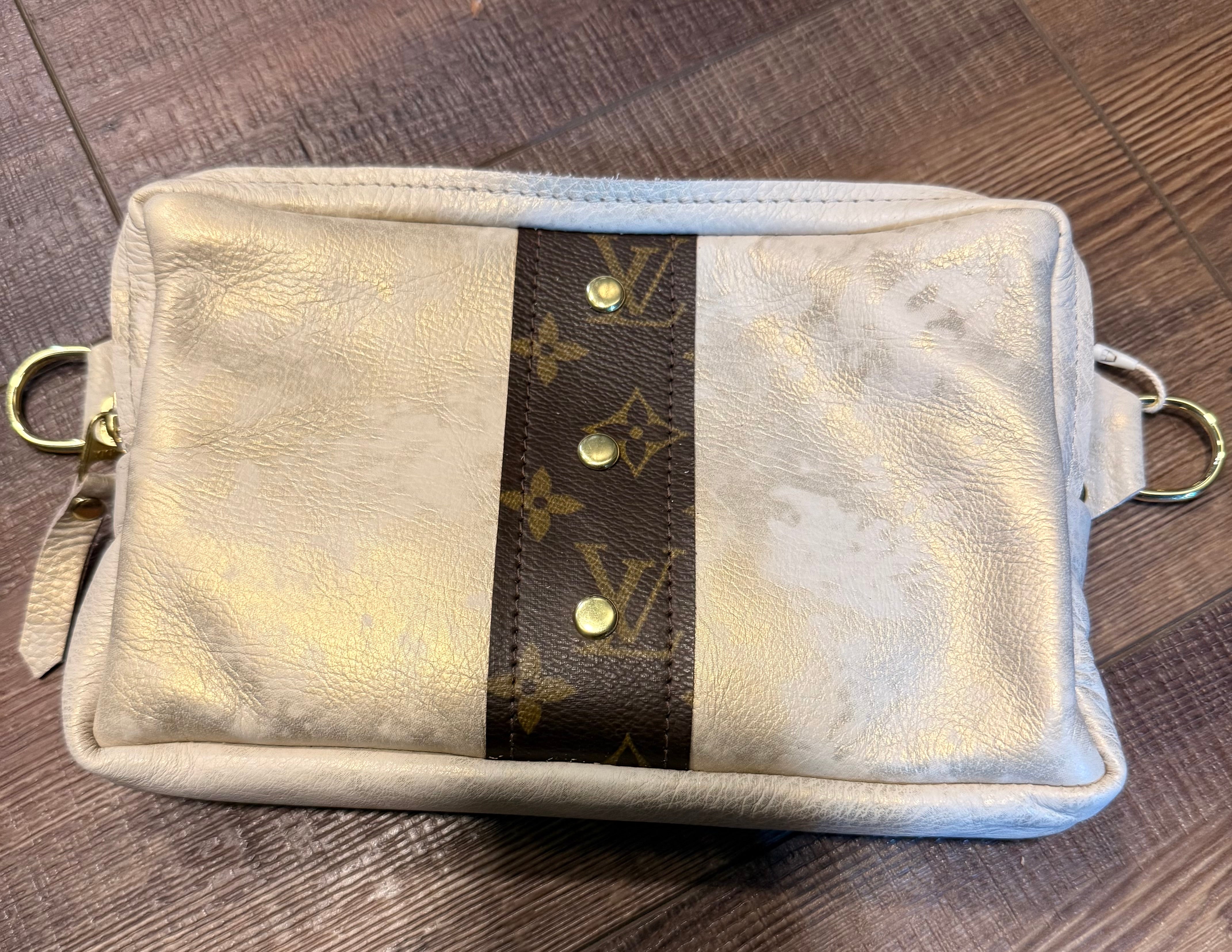 Bella Belt LV Upcycled Stone Leather Belt Bag