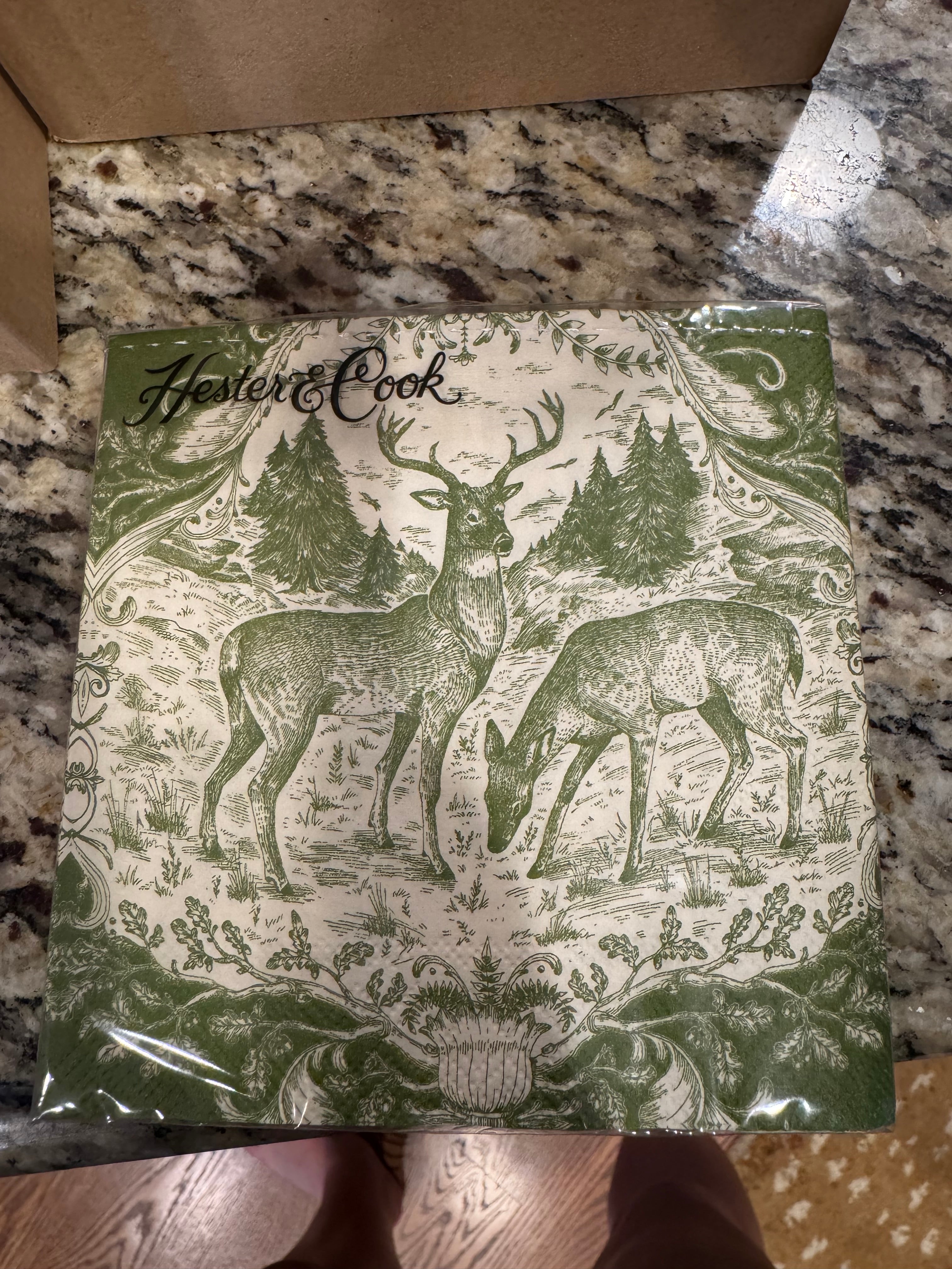 Green Deer Cocktail Napkins