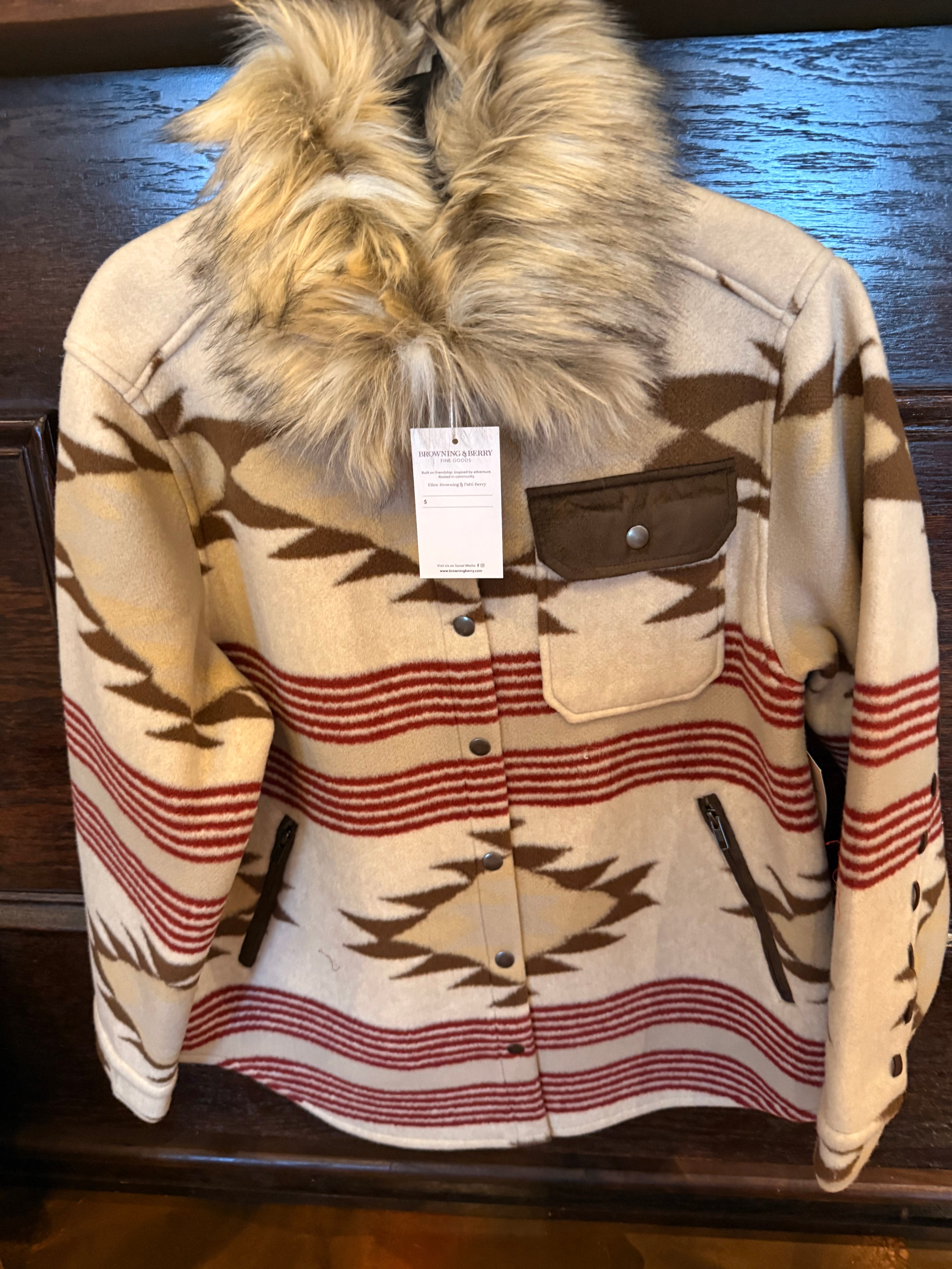 Aztec Fleece and Fur Basel Jacket