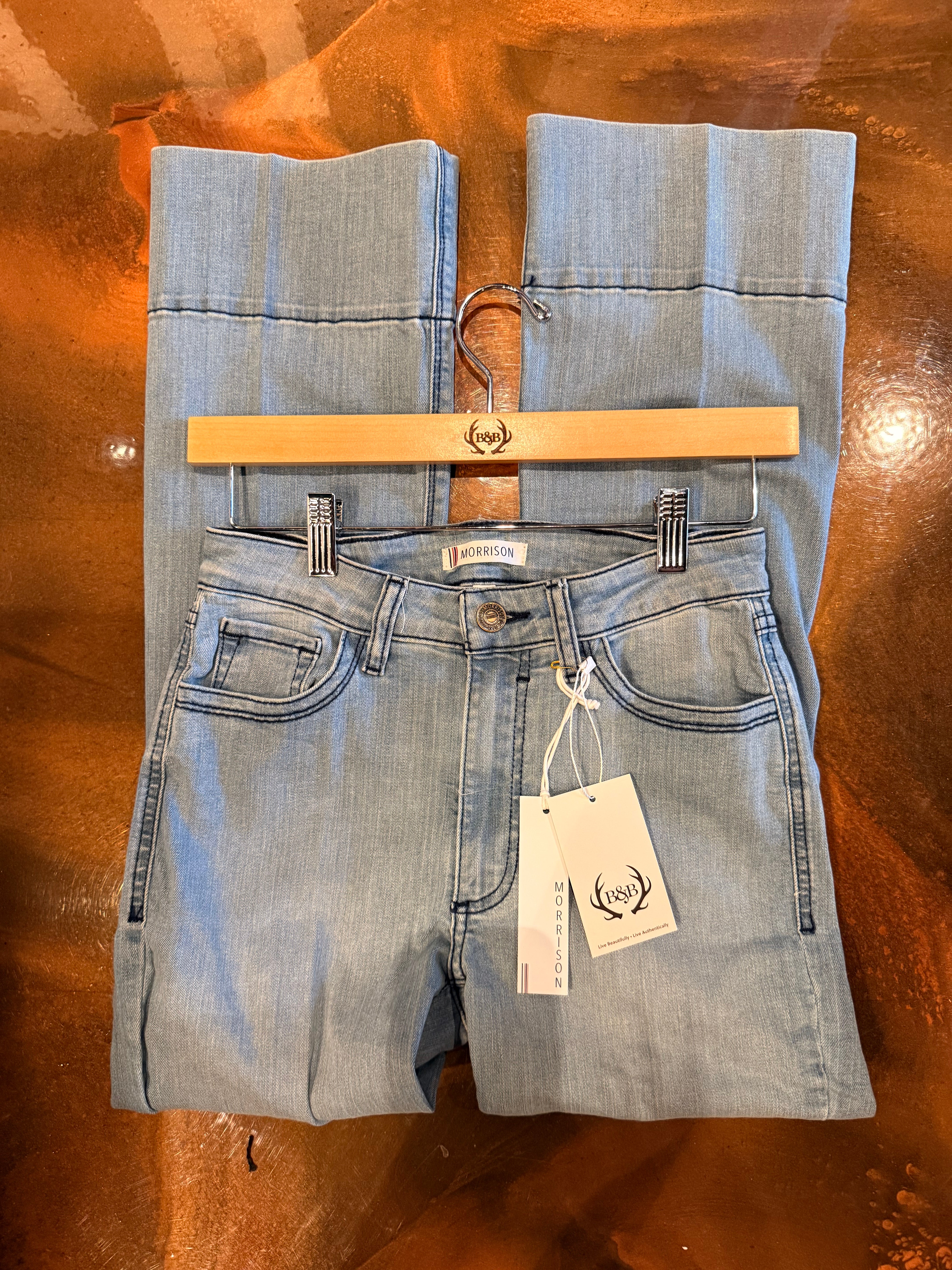 Scarlet Cropped Midrise Bootcut Jeans in California Dreamin'