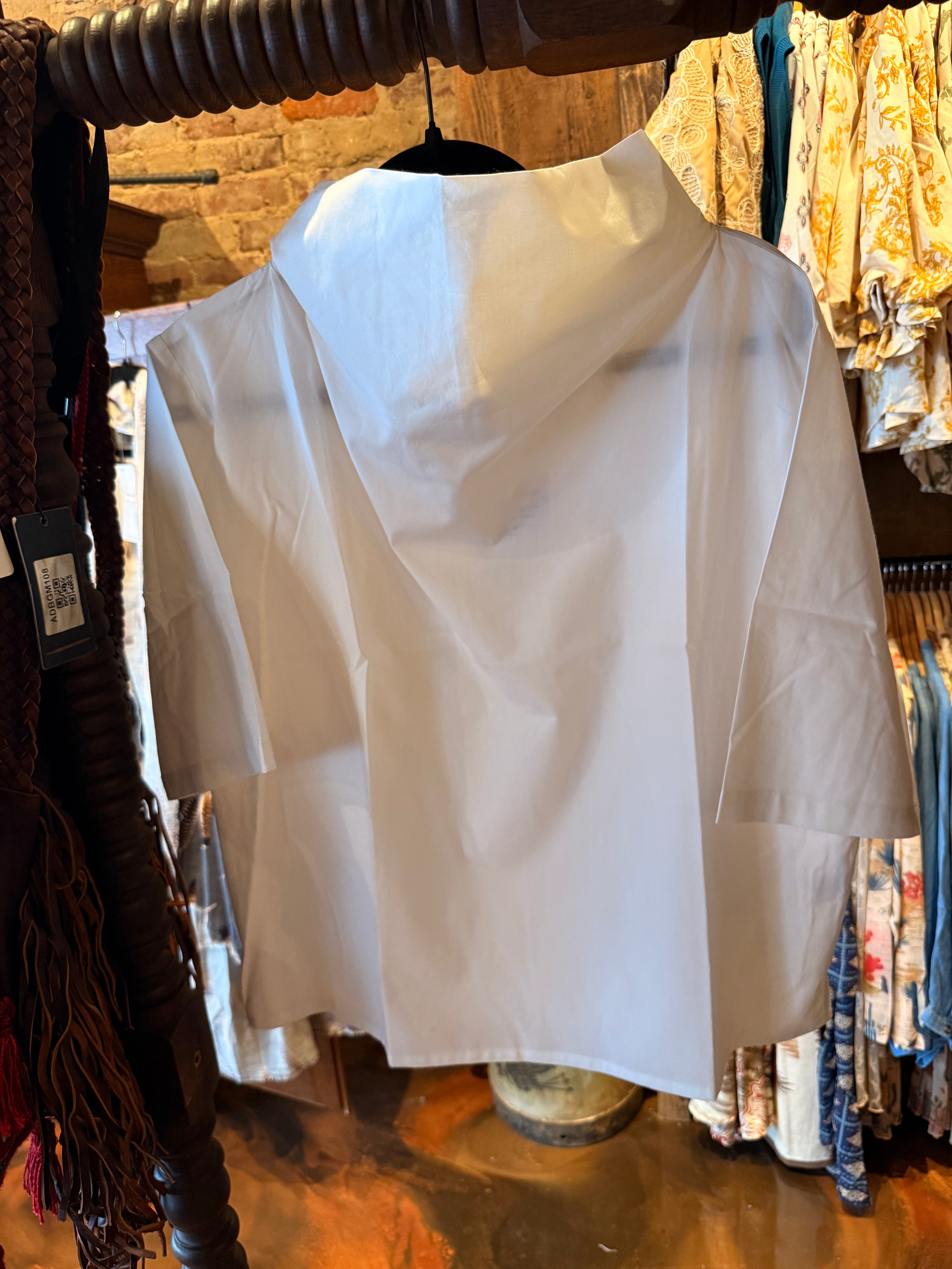 The Natalie Mock Neck Cotton Top