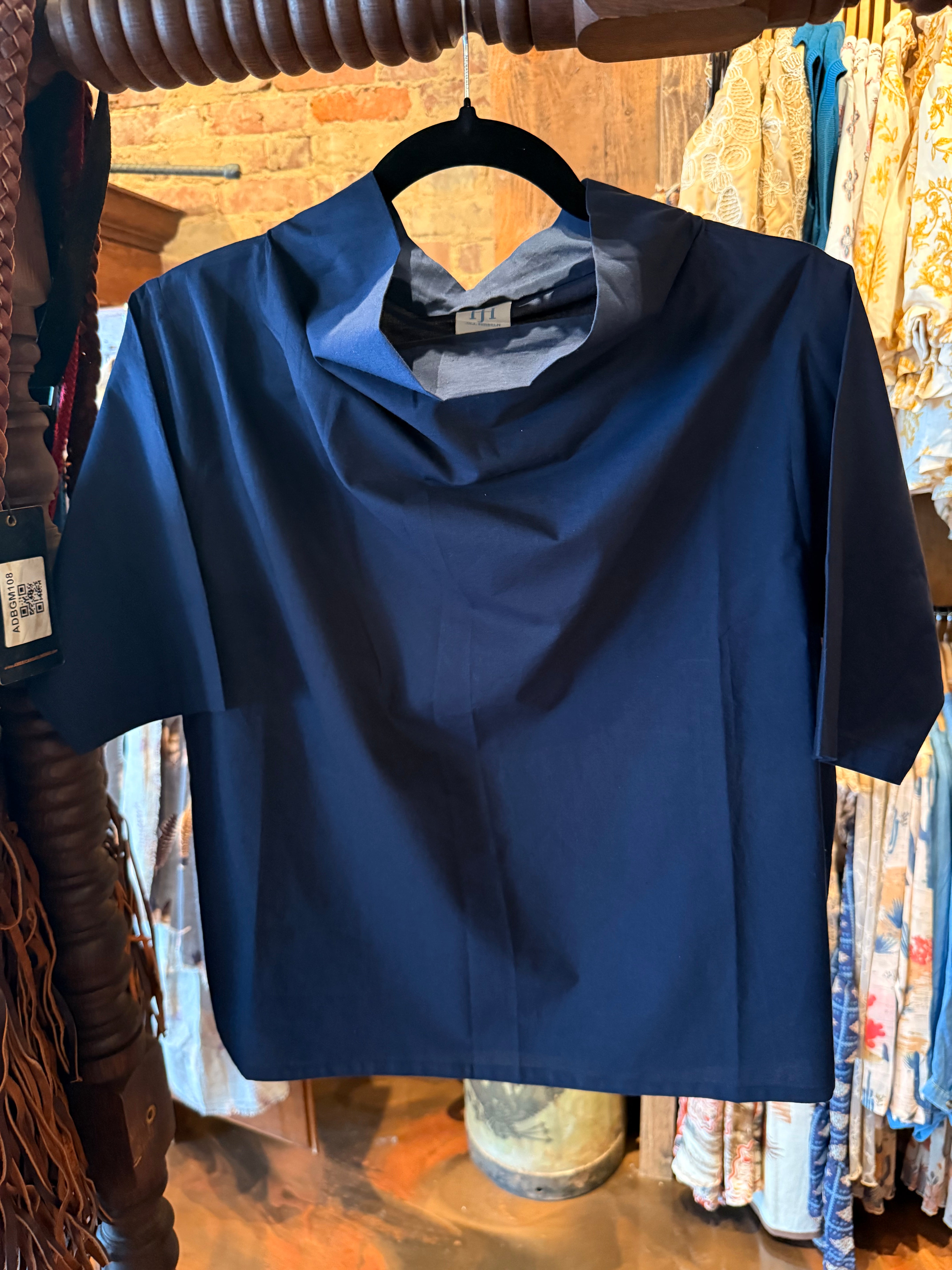 The Natalie Mock Neck Cotton Top