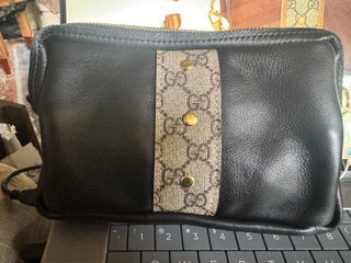 Bella Belt Gucci Upcycled Black Leather Belt Bag