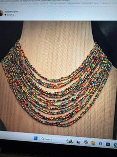 Inspired by a Rainbow beaded Necklace - Hand Made