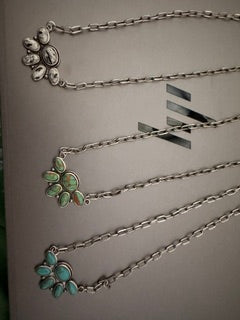 Half Moon Stoned Necklace