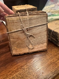 Square Mango Wooden Coasters Set of 4