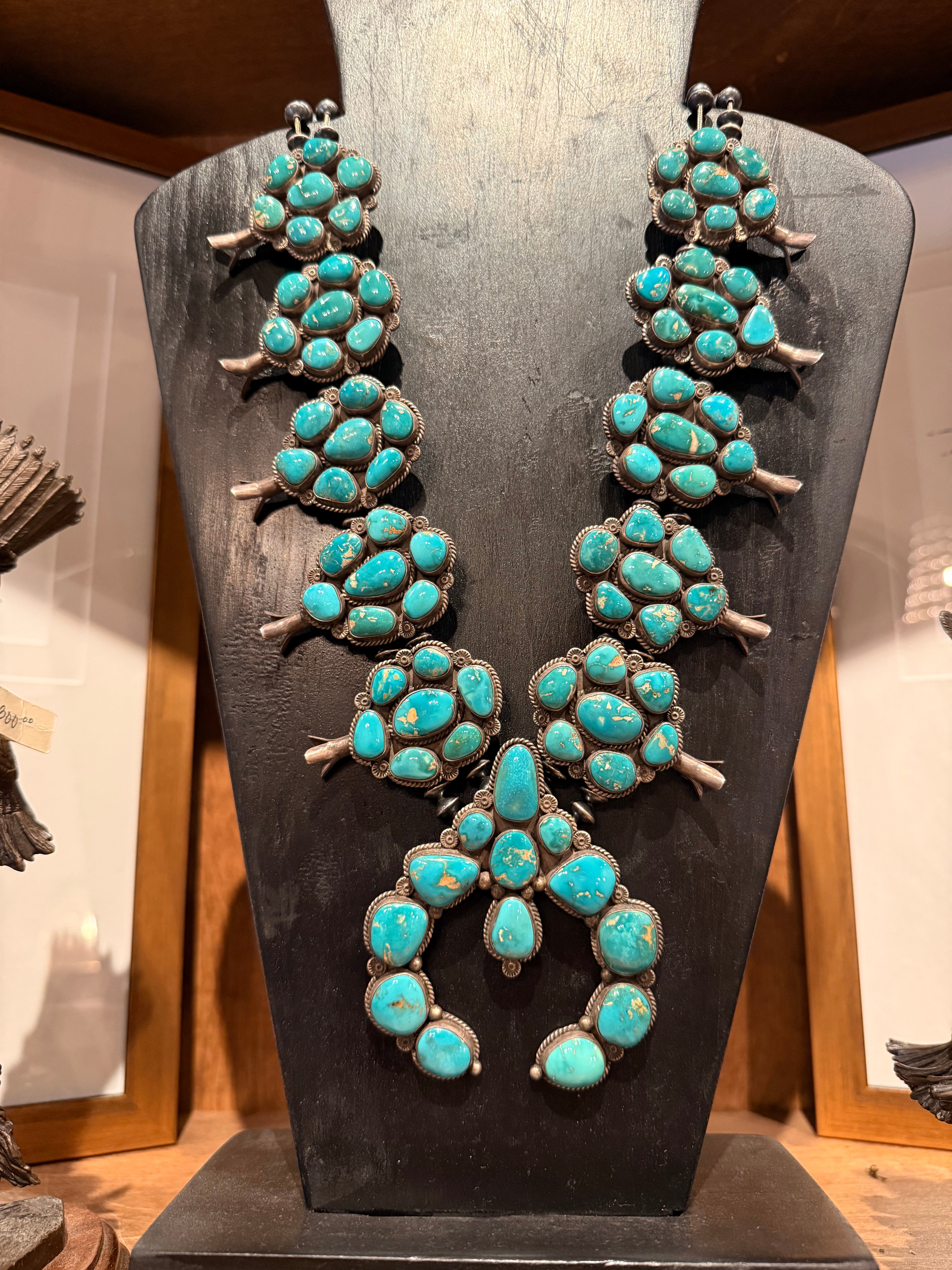 The Blue Tide Squash Blossom Necklace by Ella Linkin