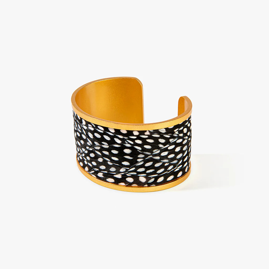 Brackish Courtney Guinea Feather Large Cuff