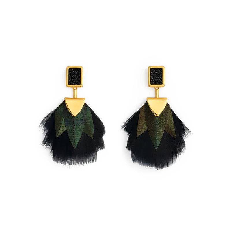 Brackish Elise Goose, Rooster and Stingray Earrings