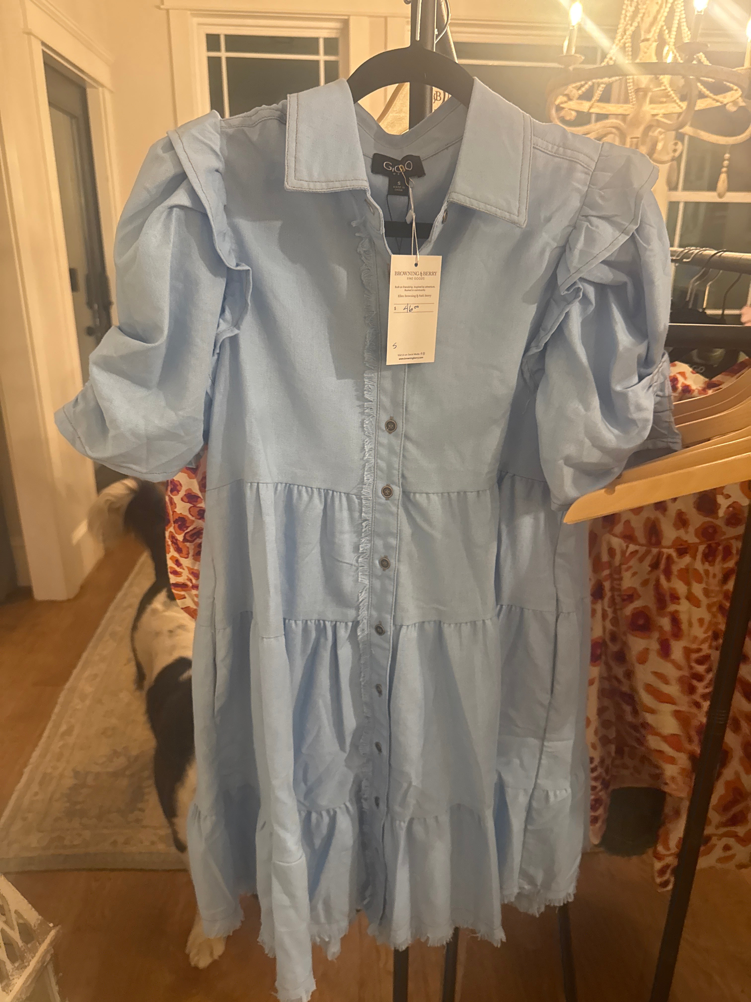 Gigio Linen Button Up Shirt Dress