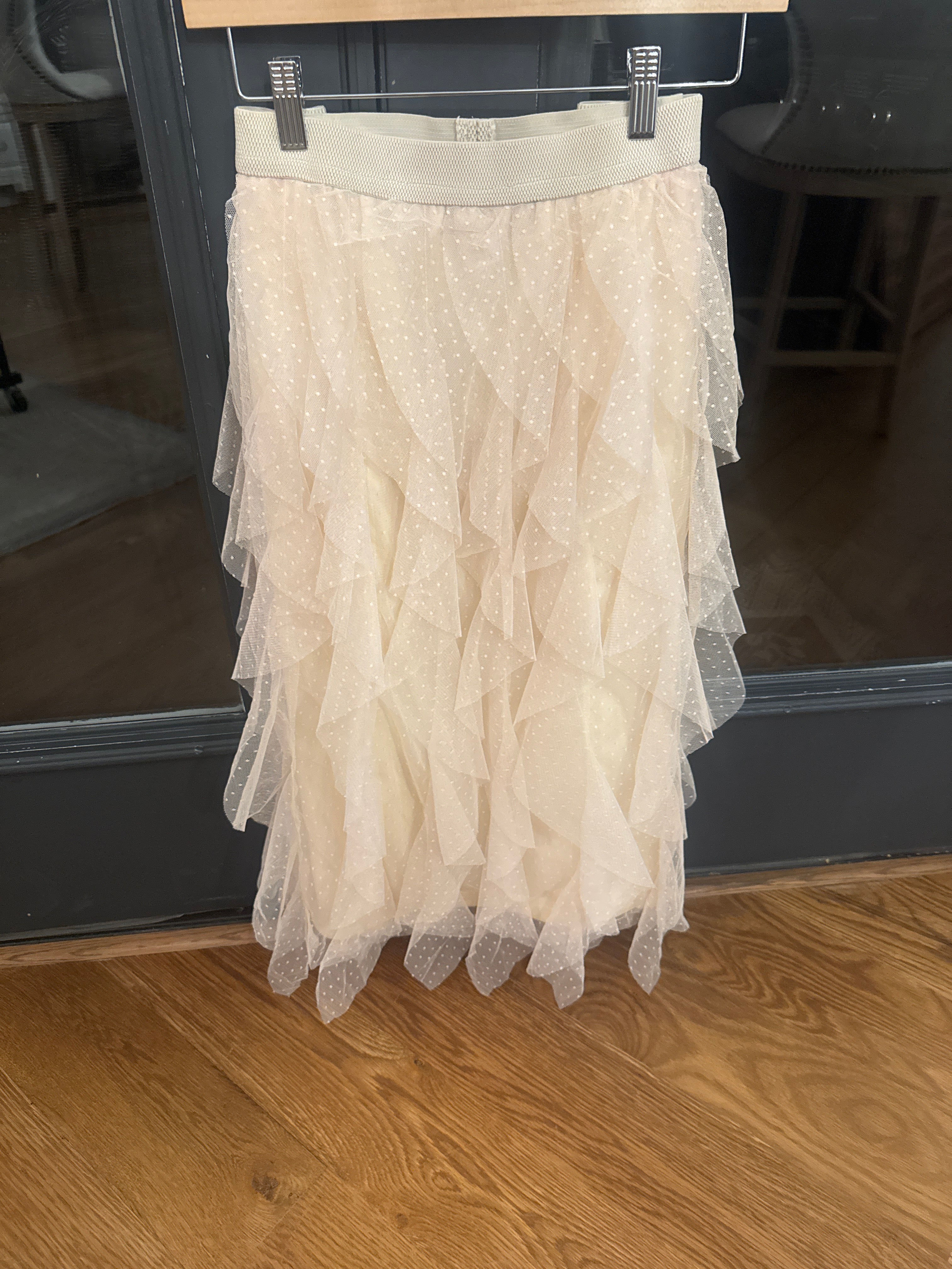 Gigio Ruffled Tulle Midi Skirt