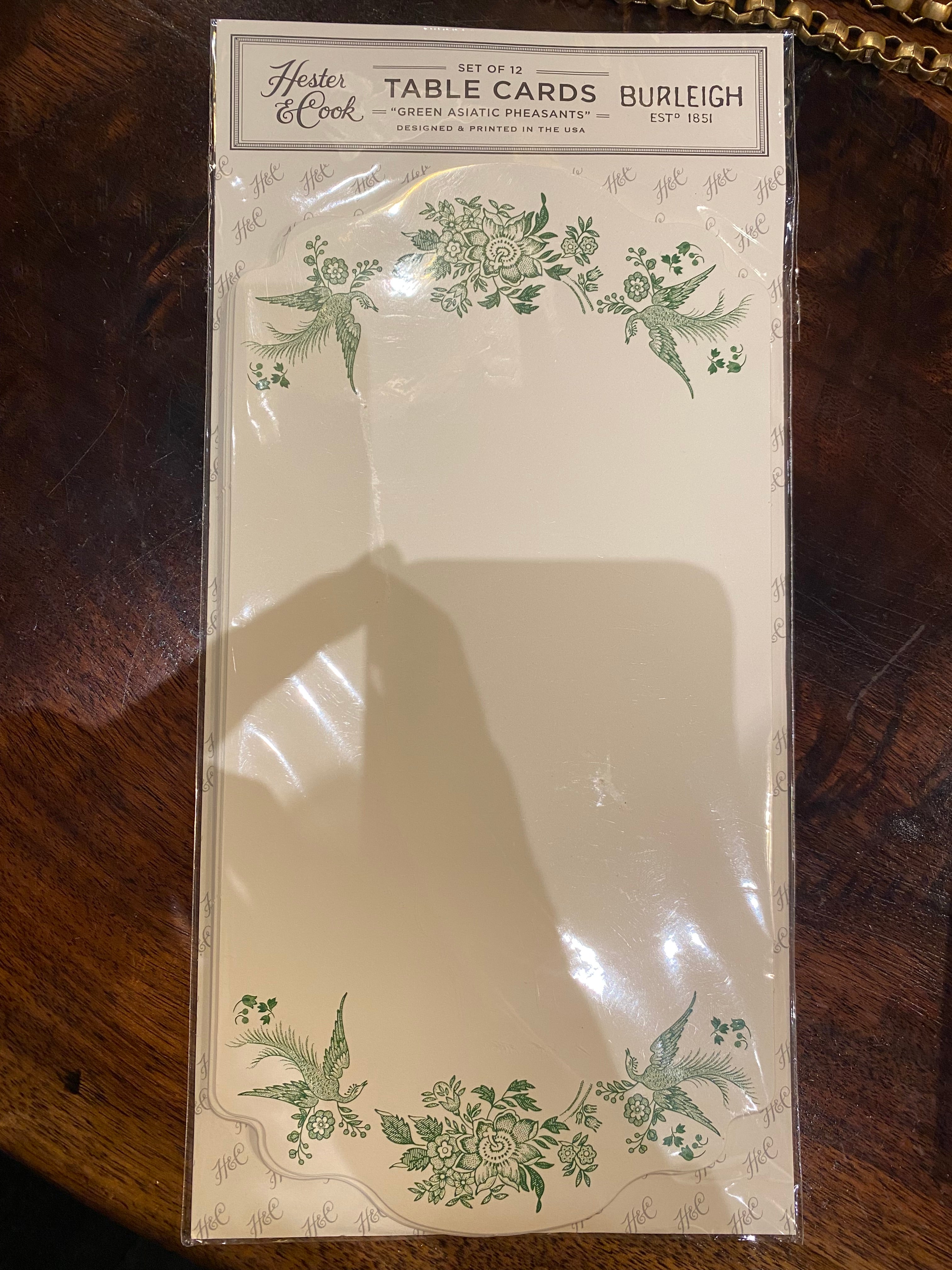 Hester & Cook Table Cards