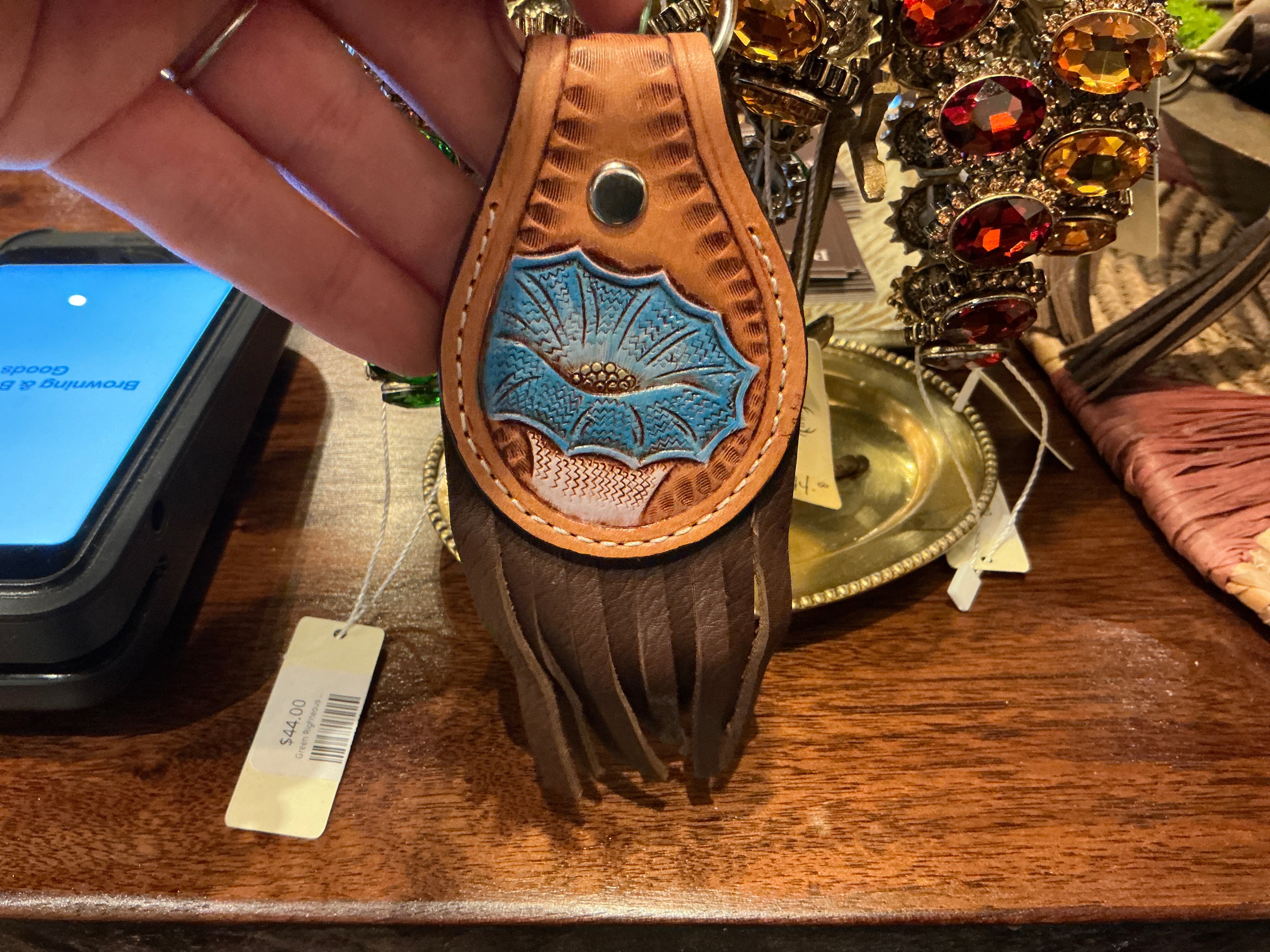 Fire Saddlery Keychain with Fringe