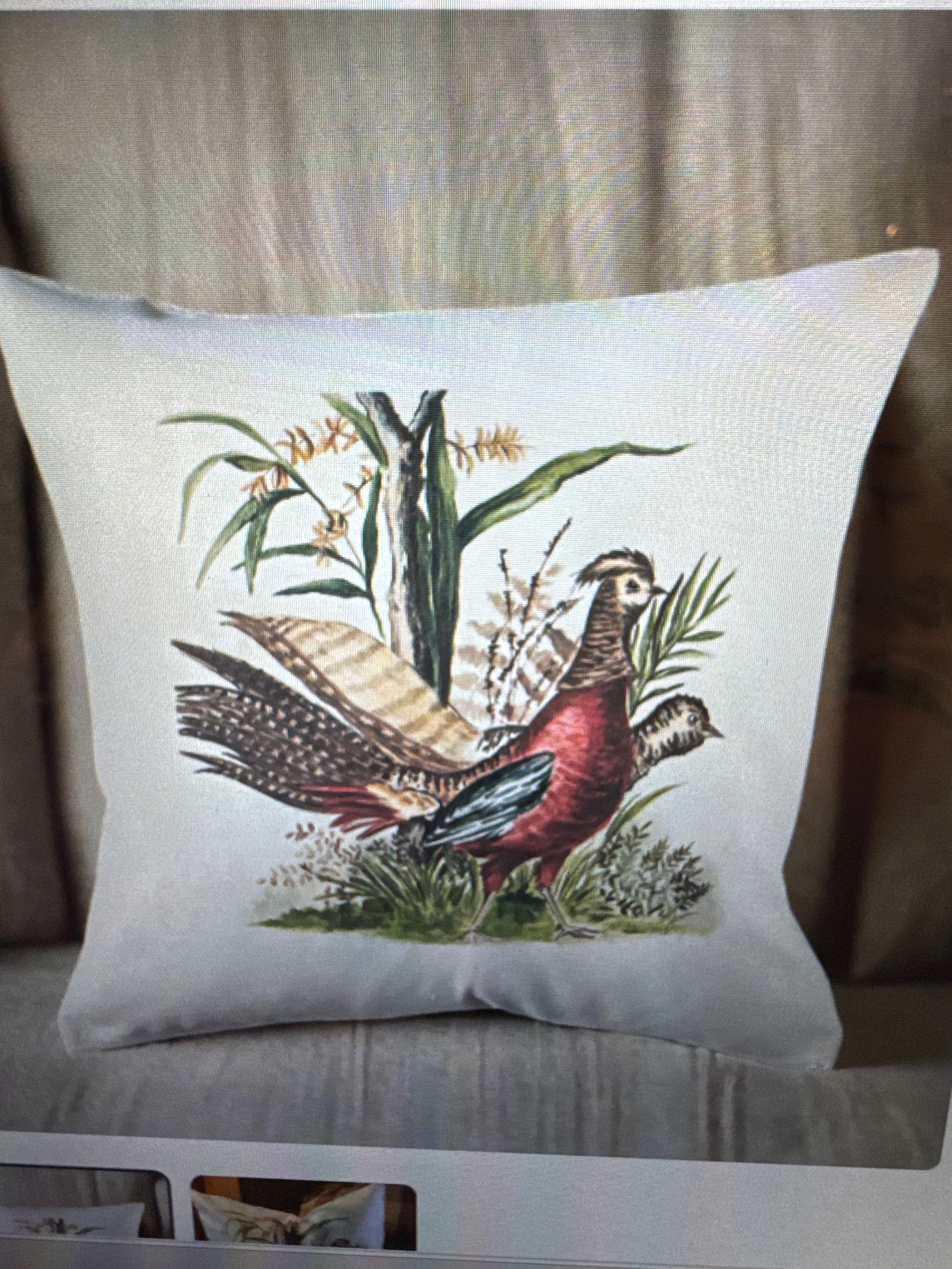 Fall Pheasant Throw Pillow