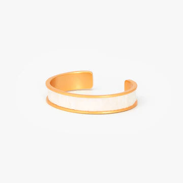 Brackish Alba White Rooster Feather Cuff