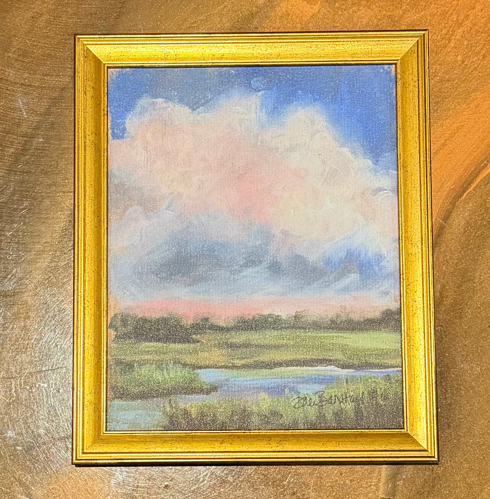 Table Top Marsh with Pink Clouds