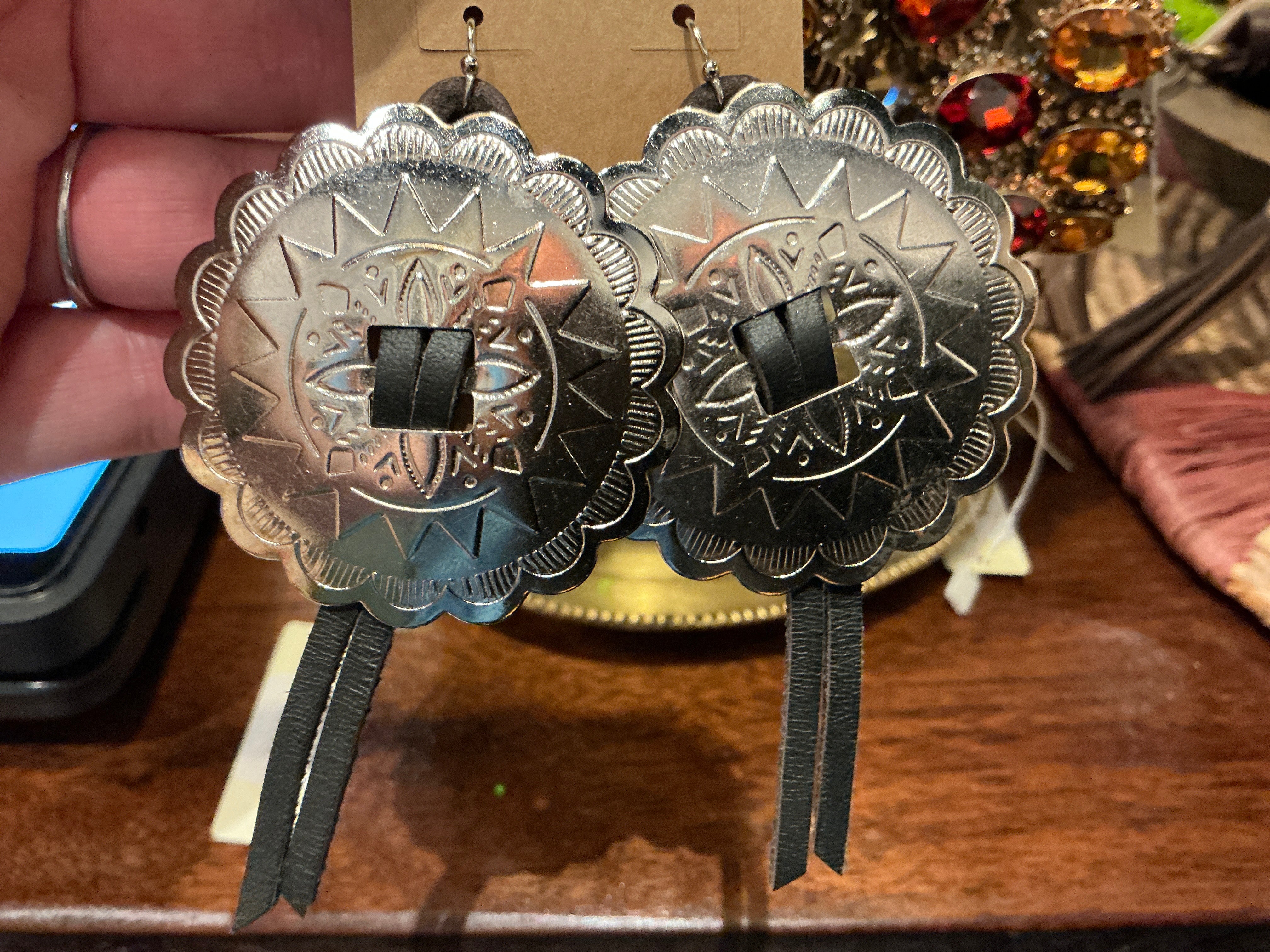 Fire Saddlery Silver Earrings with Fringe