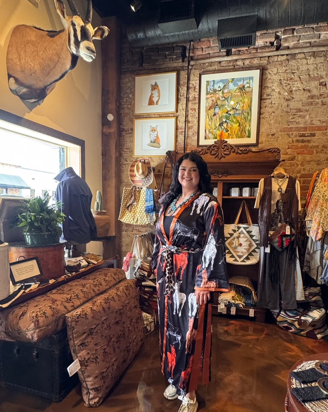 Horse & Leopard print reversible Duster