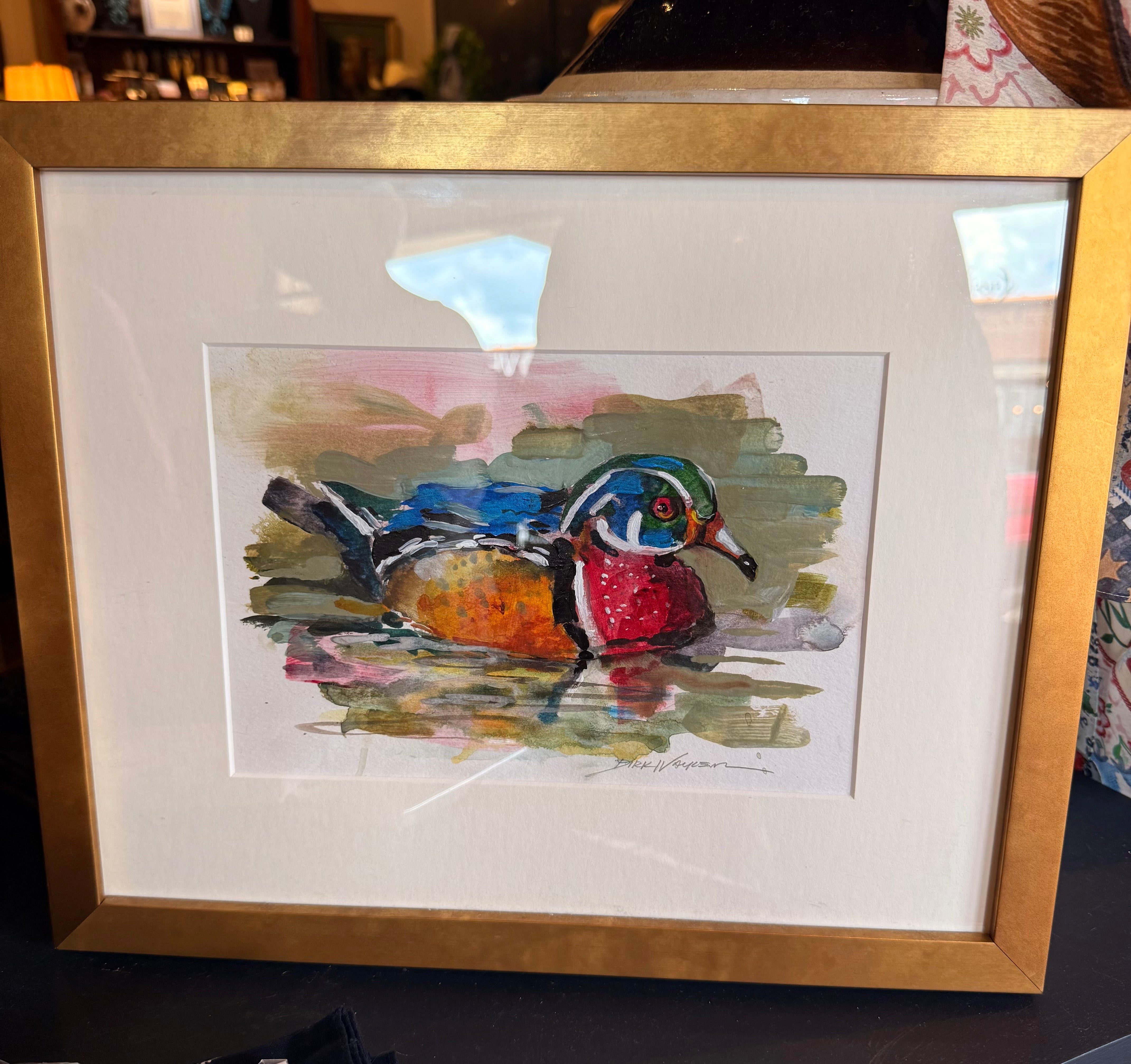 Wood Duck Framed Original  12x16