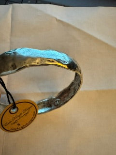 Silver Hammered Bracelet