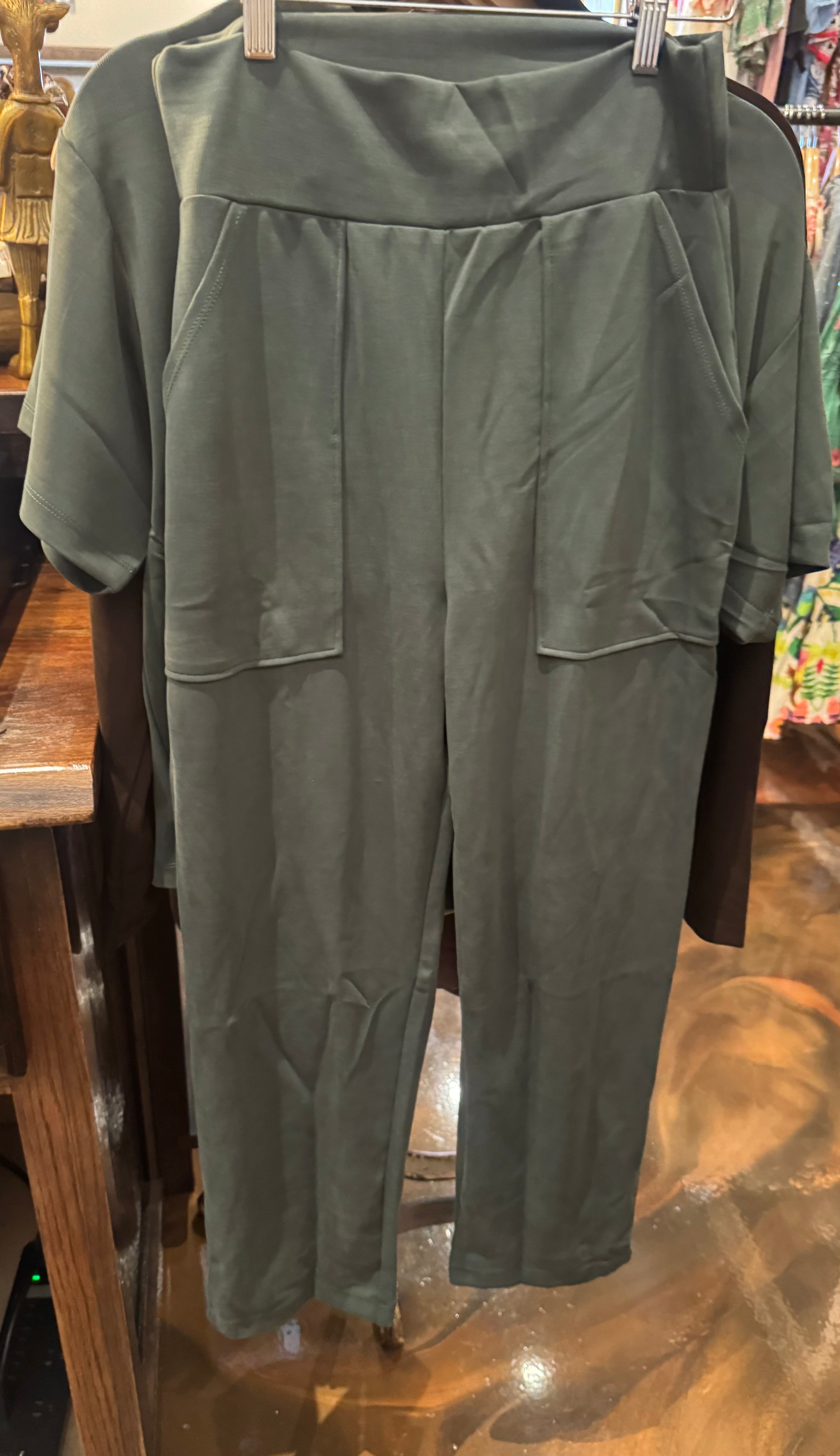 Forest Green Loose Top & Pants