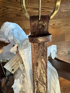 Brown Hand Tooled Belt