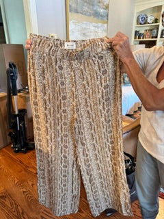 Be Cool Tan print Palozzo pants
