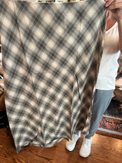 Plus size Charcoal Tartan Skirt