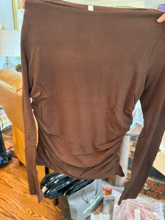 Dark Chocolate Boat Neck Long sleeve