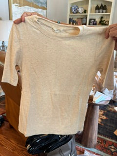Oatmeal Basic Short Sleeve Tee
