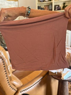 Jersey Bandeau Crop Top Mauve