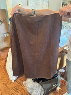 Suede A-Line Skirt Coco Brown