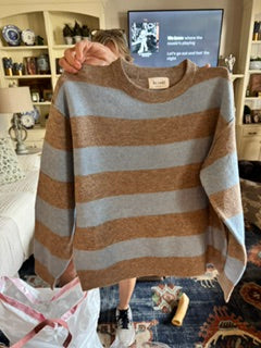 Retro Blue Sweater Top