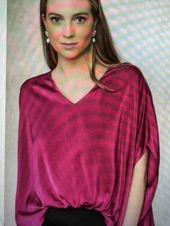 Magenta Rose Satin VNeck