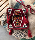 Handwoven Textile Kilim Crossbody Purse with Traditional Anatolian Patterns
