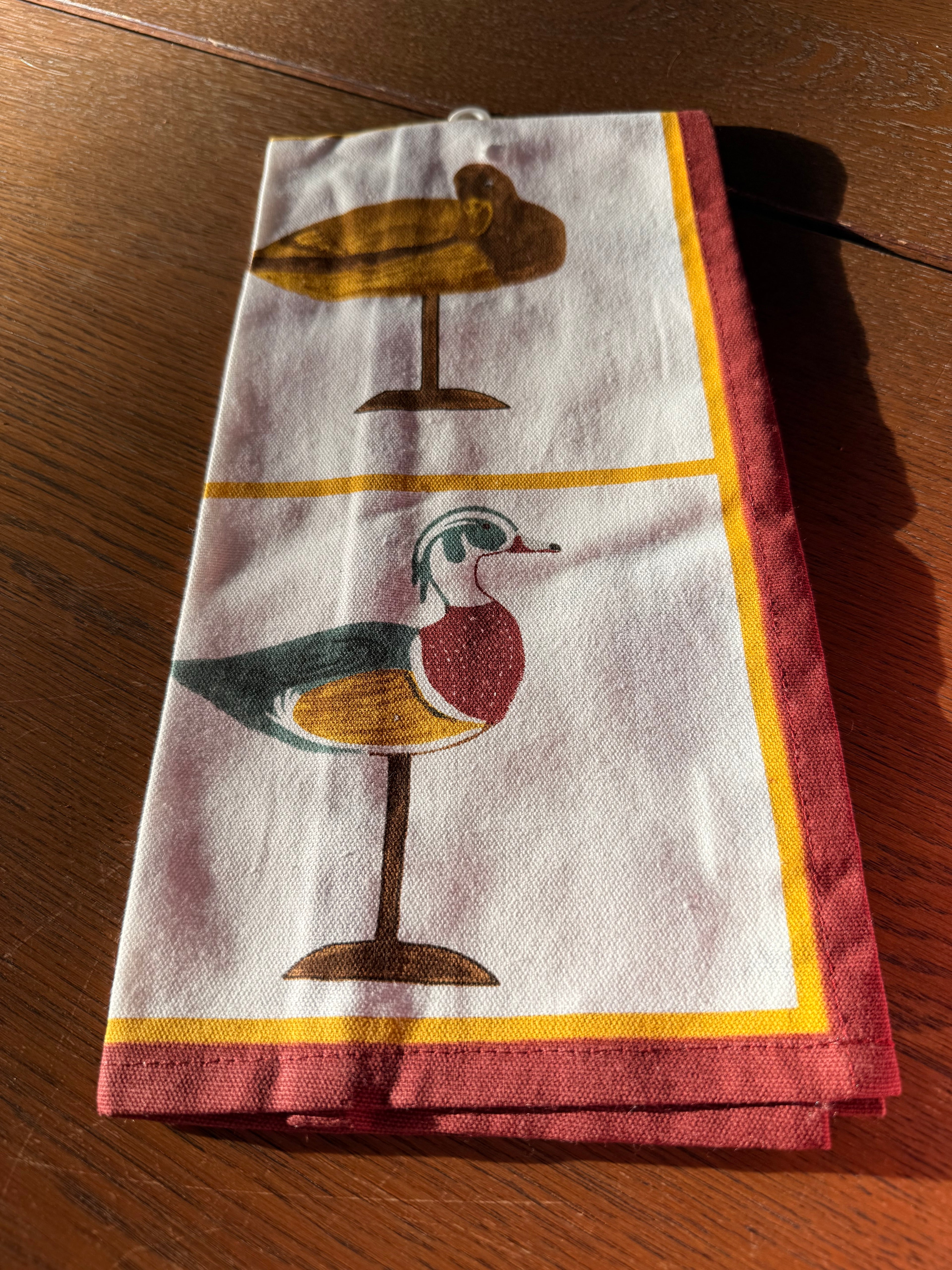 Vintage Print Mallard Tea Towels