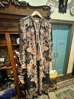 Hale Bob Black Long/Sleeve Long Dress