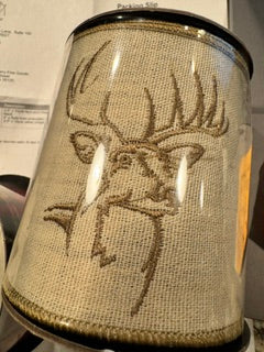 Deer Head on Taupe Ribbon d.stevens