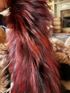 Red Knitted Fox Collar