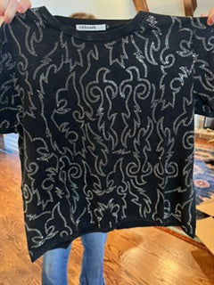 Vintage Washed Western Rhinestone Top