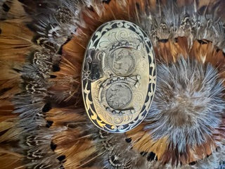 Silver Belt Buckle with coins EKD