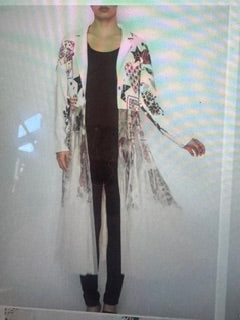 Origami Cream Western Print Duster Tulle