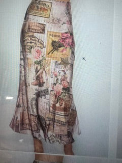 Origami Purple western Silk skirt
