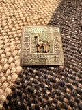 Peruvian Silver Inca Style Brooch with Llama
