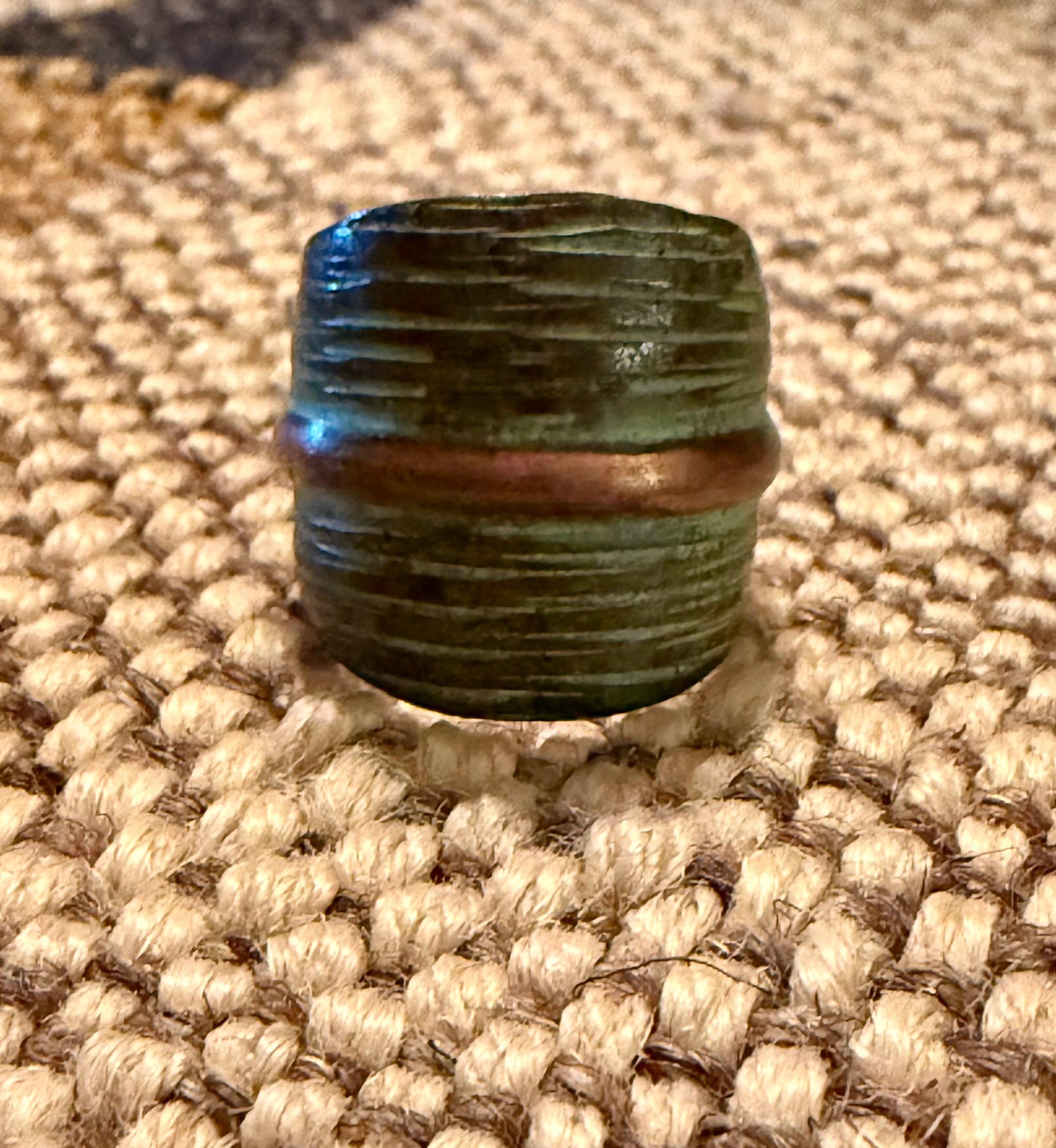 Bronze Spiral Ring with Natural Patina.